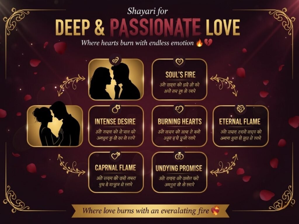 Shayari for Deep, Passionate Love