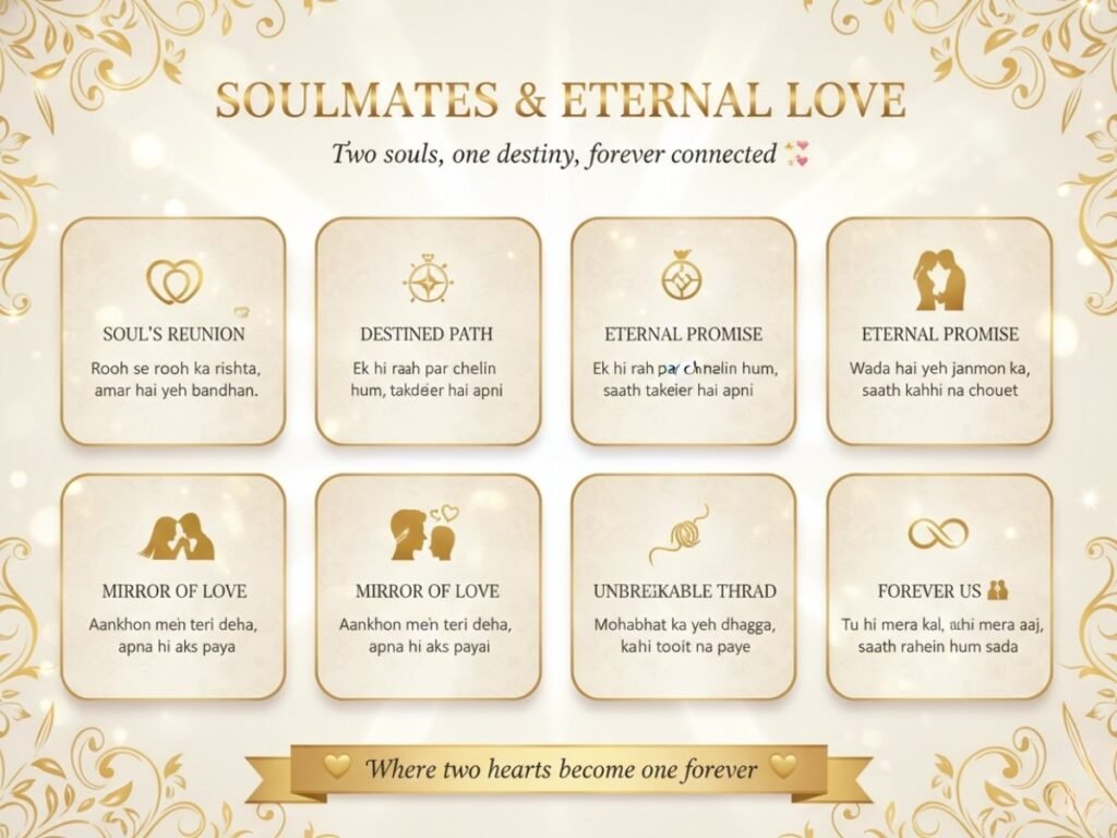 Shayari for Soulmates and Eternal Bonds