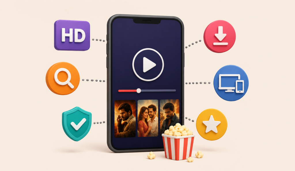 What features should you look for in a Telugu streaming app?