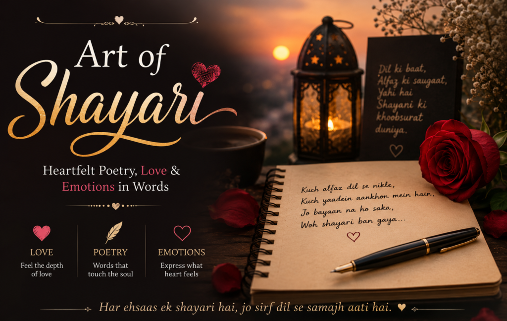 Art of Shayari | Heartfelt Poetry, Love & Emotions in Words