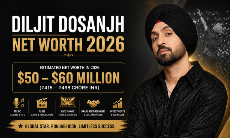 Diljit Dosanjh Net Worth 2026: Earnings, Assets, and Growth Diljit Dosanjh net worth