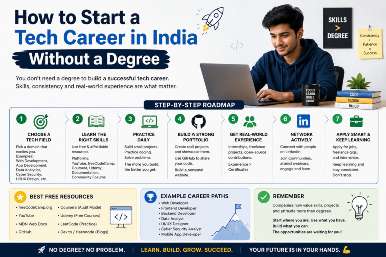 How to Start a Tech Career in India Without a Degree1