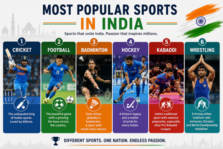 Most popular sports in India