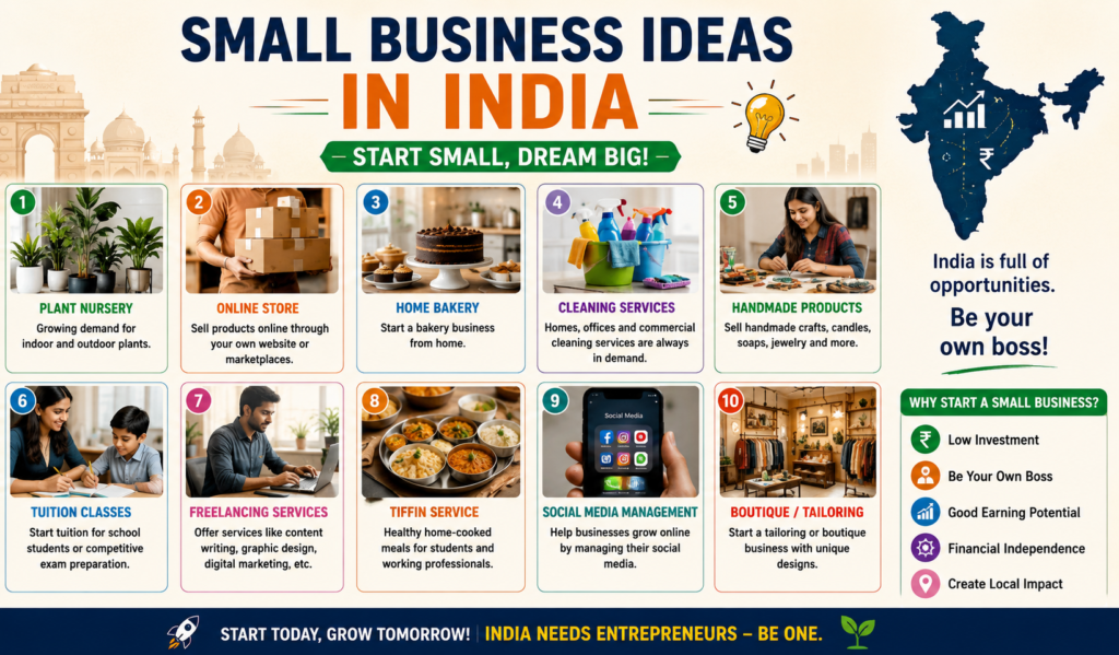 Top Small Business Ideas in India for Aspiring Entrepreneurs Small business ideas in India