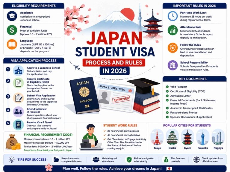 Japan Student Visa Rules 2026 japan student visa