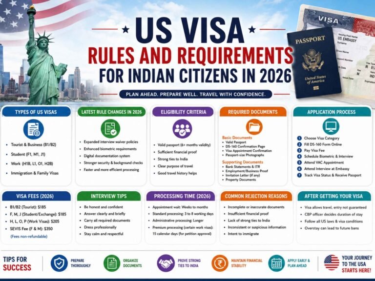 US Visa Rules and Requirements for Indian Citizens in 2026 US Visa Rules