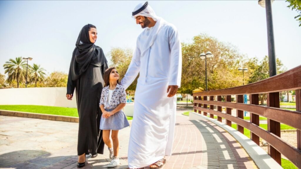 Dubai Family Life in a modern family-friendly community with parks, schools, and safe residential neighborhoods