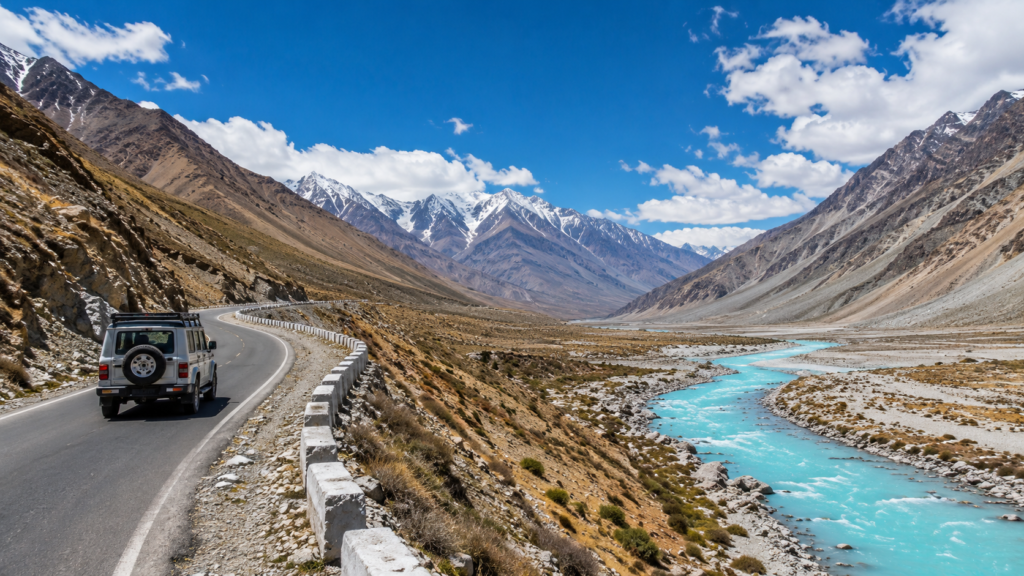 Delhi to Spiti Valley Road Trip in 2026 Delhi to Spiti Valley road trip on a mountain highway near Kinnaur