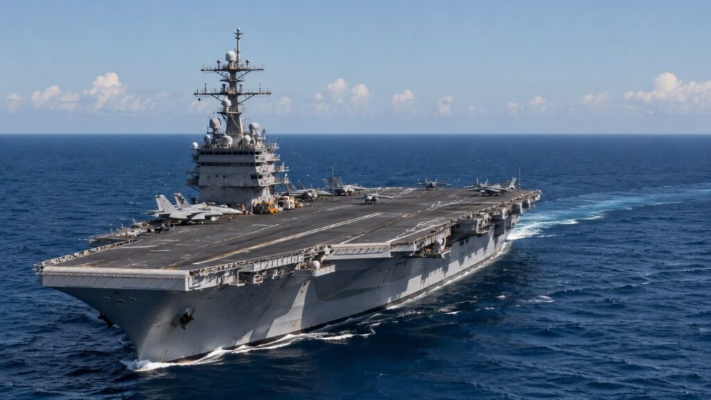 USS Ranger CV-66 The Complete Guide to America’s Iconic Carrier USS Ranger (CV-66) aircraft carrier sailing at sea during U.S. Navy operations