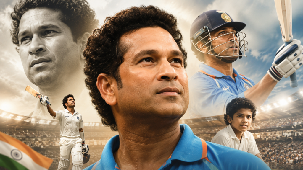 Who Is Sachin Tendulkar celebrating after scoring a century for India